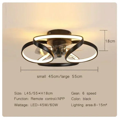 Nura - Modern 5 Blade Ceiling Fan Light