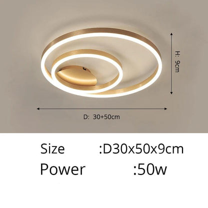 Landyn - Modern Round Multi Ring Semi-Flush Ceiling Light