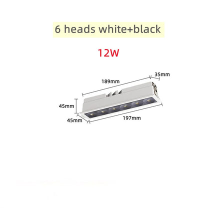 Eboni - Rectangular Industrial Recessed LED Downlight Ceiling Light