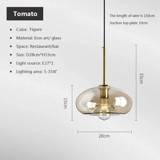 Waylor - Hanging Pendant Industrial Glass Lamp