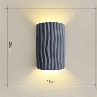 Calogera - Modern Textured Resin Tree Style Cylindrical Up Down Wall Light