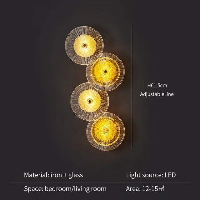 FKL - Modern Round Crystal Wall Lamp