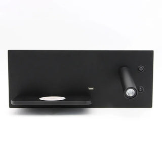 Cassandra - Modern Dual Wall Reading Light with Wireless Phone Charger Charging