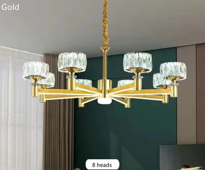 Amjed - Modern Gold Crystal Round Ceiling Chandelier