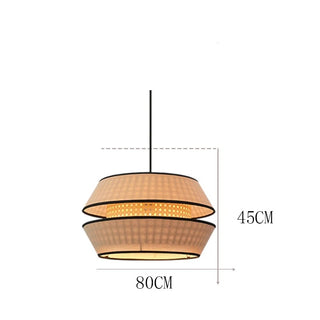 Heredia - Handmade Fabric Wicker Round Pendant Ceiling Light