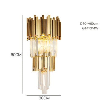 Odessa - Modern Round Gold Crystal Glass Ceiling Light Chandelier
