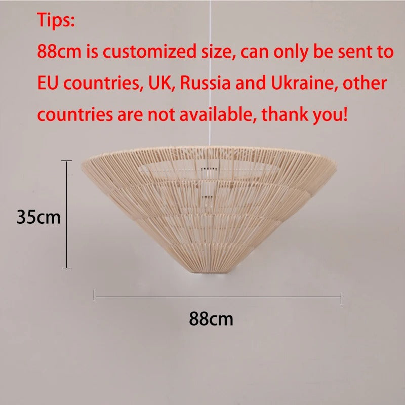 Natali - Rattan Hand-Knitted Cone Ceiling Light