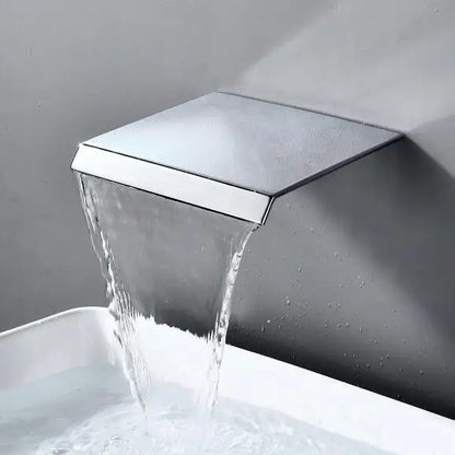 Jair - Modern Waterfall Wall Mounted Single Lever Basin Tap Set