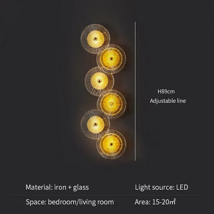 FKL - Modern Round Crystal Wall Lamp