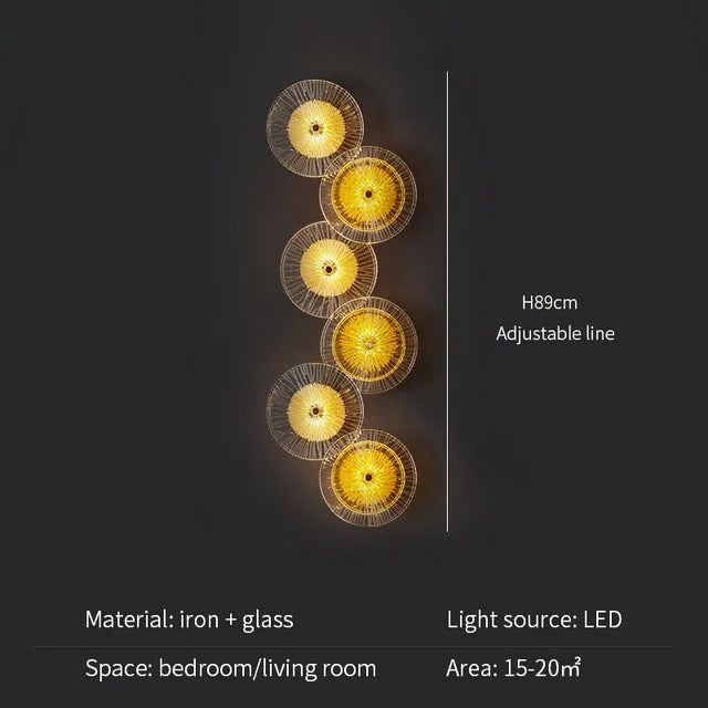 FKL - Modern Round Crystal Wall Lamp