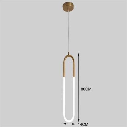 Hera - Thin Line Gold Modern Ceiling Light