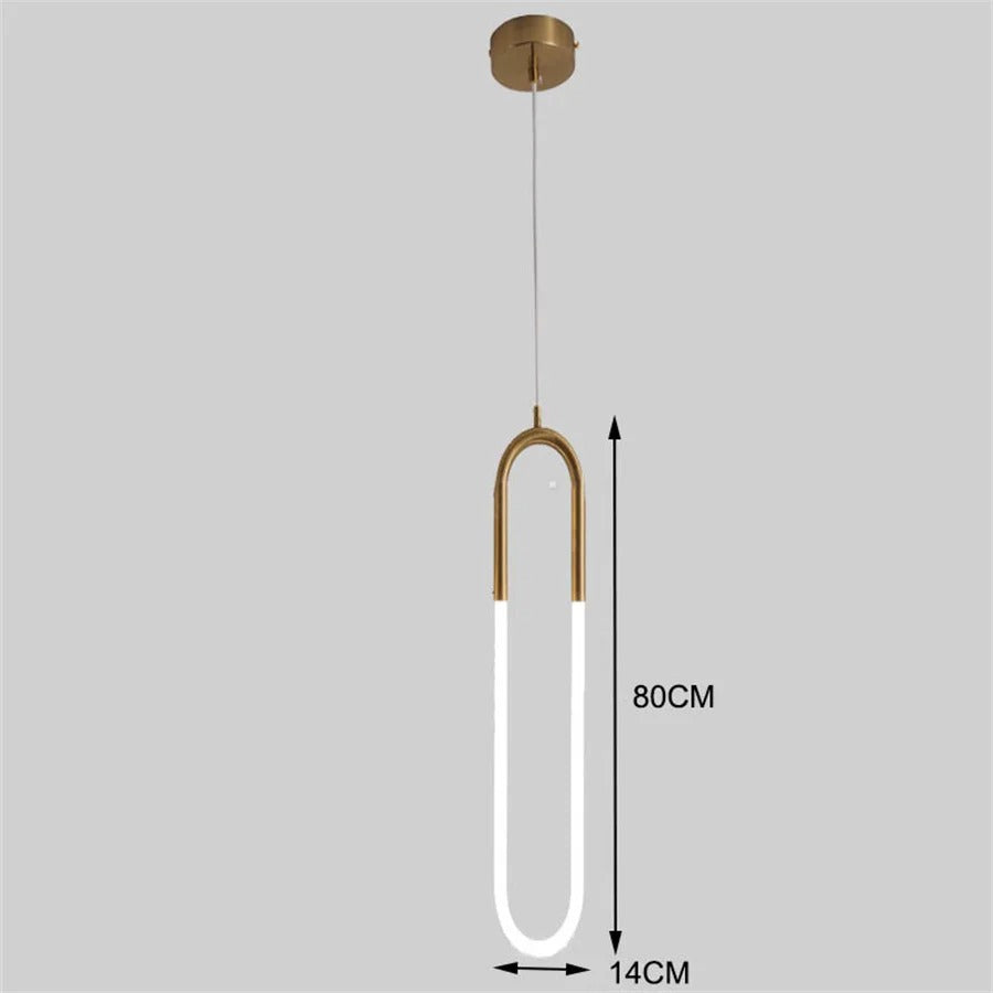 Hera - Thin Line Gold Modern Ceiling Light