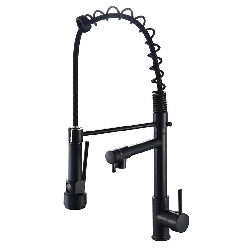 Malik - Pull Out Spout Hot/Cold Dual Hole Mixer Tap