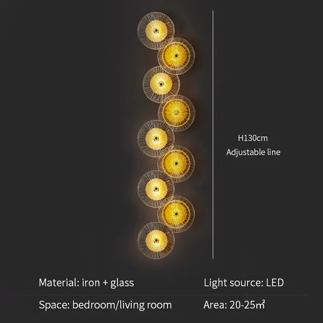FKL - Modern Round Crystal Wall Lamp