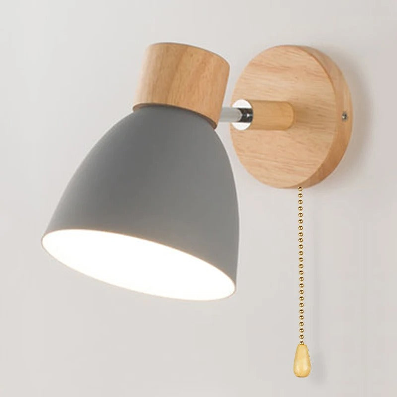 Yadiel - Wood Nordic Modern Hanging Switch Wall Light