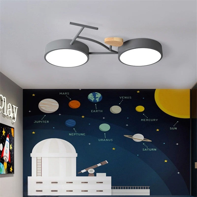 Villasenor - Modern LED Bike Flush Mount Ceiling Light
