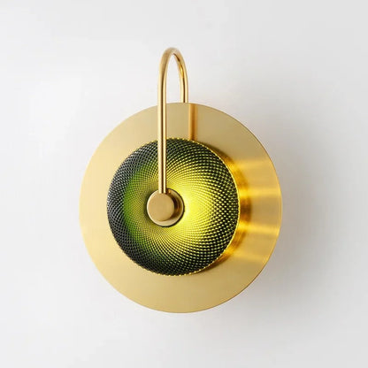 Oaklyn - Round Dish Gold Retro/Modern Wall Light