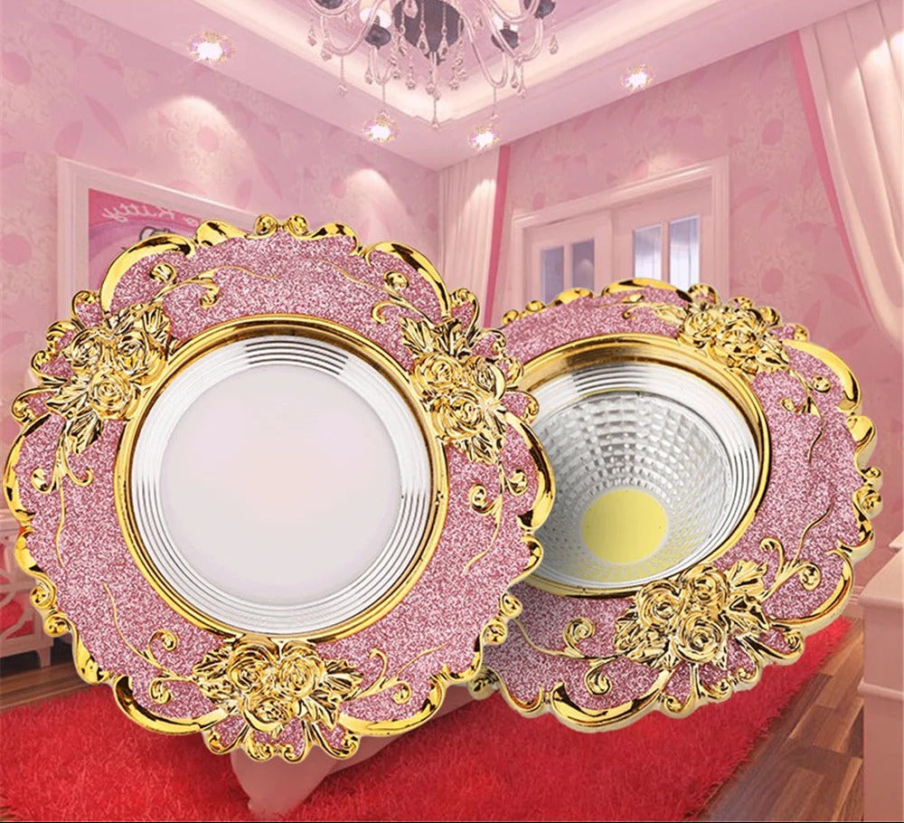 Bratcher - European Pink/Gold Vintage Recessed Ceiling Downlight