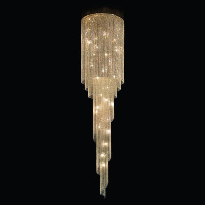 Dolly - Crystal Hanging Tiered Tassel Round Chandelier