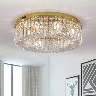 Kyree - Recessed Crystal Glass Round Ceiling Chandelier