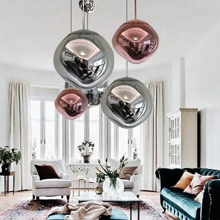 Dahlia - Modern Hanging Round Coloured Glass Hanging Pendant Ceiling Light