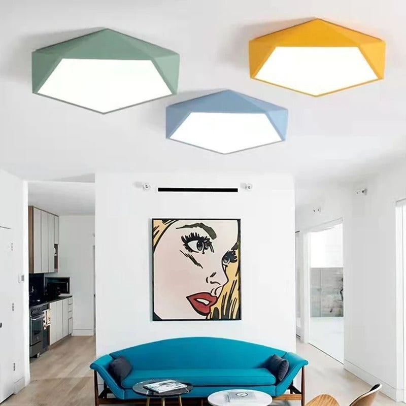 Calista - Modern Pentagonal Flush Mount Ceiling Light