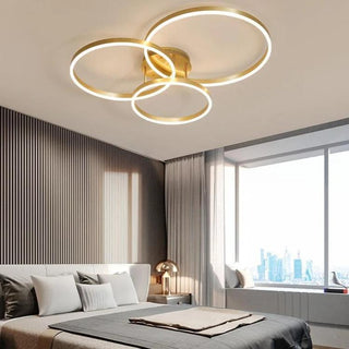 Landyn - Modern Round Multi Ring Semi-Flush Ceiling Light