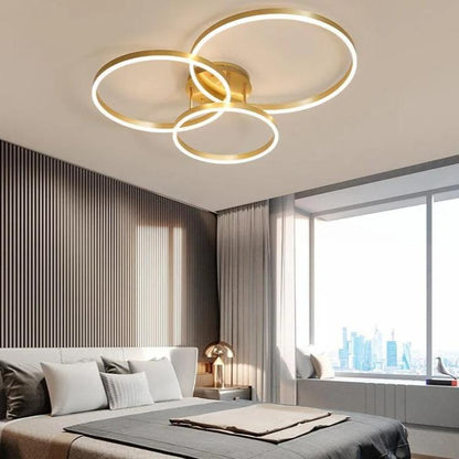 Landyn - Modern Round Multi Ring Semi-Flush Ceiling Light
