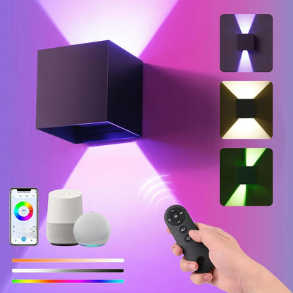 Kareem - Dimmable Multicolour Up/Down Remote Control Wall Light