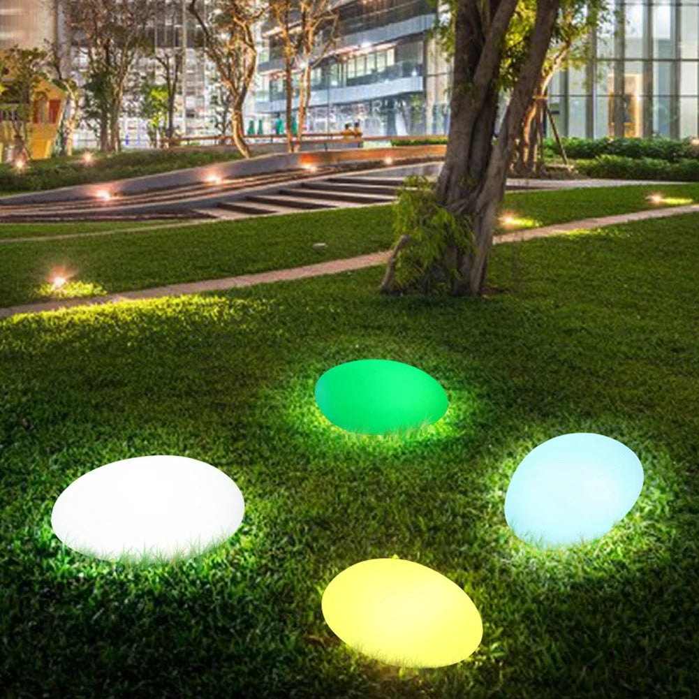 Yago - Solar Glowing Outdoor Cobble Stone Light