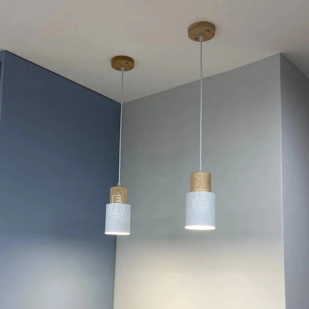 Jaziel - Round Wood Nordic Hanging Pendant Ceiling Light