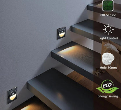 Osumare - LED Stair Motion Square Sensor Wall Light