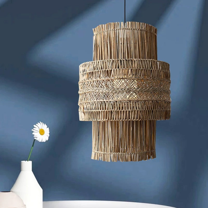 Bowman - Hand-Woven Wicker Pendant Ceiling Light