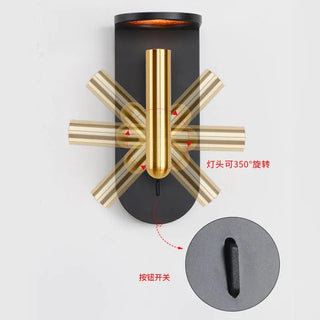 Vergara - Modern Flame Gold Reading Wall Light