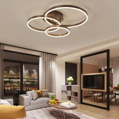 Landyn - Modern Round Multi Ring Semi-Flush Ceiling Light