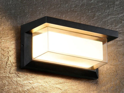 Guifi - Waterproof LED Outdoor Black Wall Light Modern
