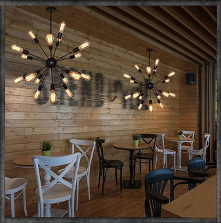 Judah - Black Vintage Industrial Multi Bulb Ceiling Light