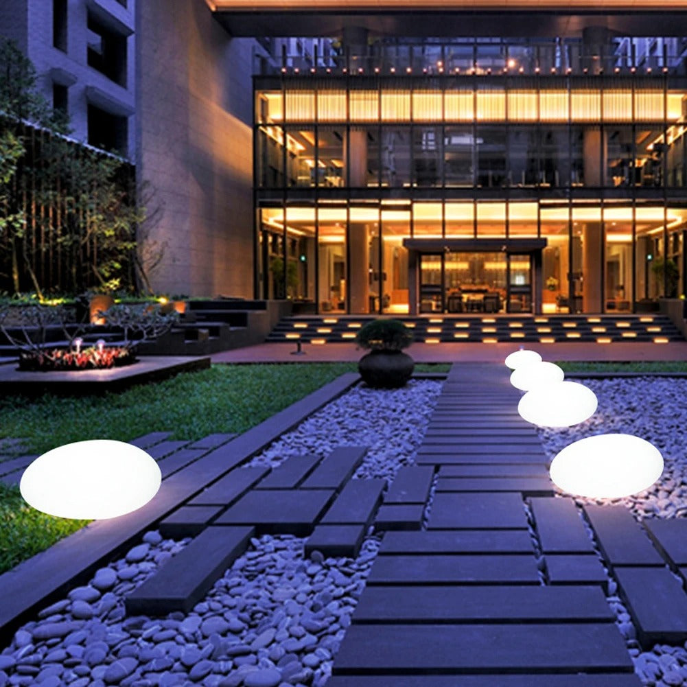 Yago - Solar Glowing Outdoor Cobble Stone Light