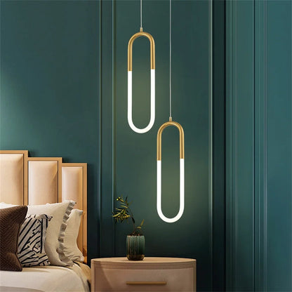 Hera - Thin Line Gold Modern Ceiling Light