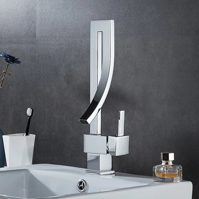 Zlatan - Tall Deck Mounted Single Lever Bathroom Tap
