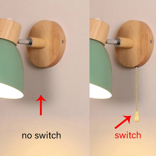 Yadiel - Wood Nordic Modern Hanging Switch Wall Light