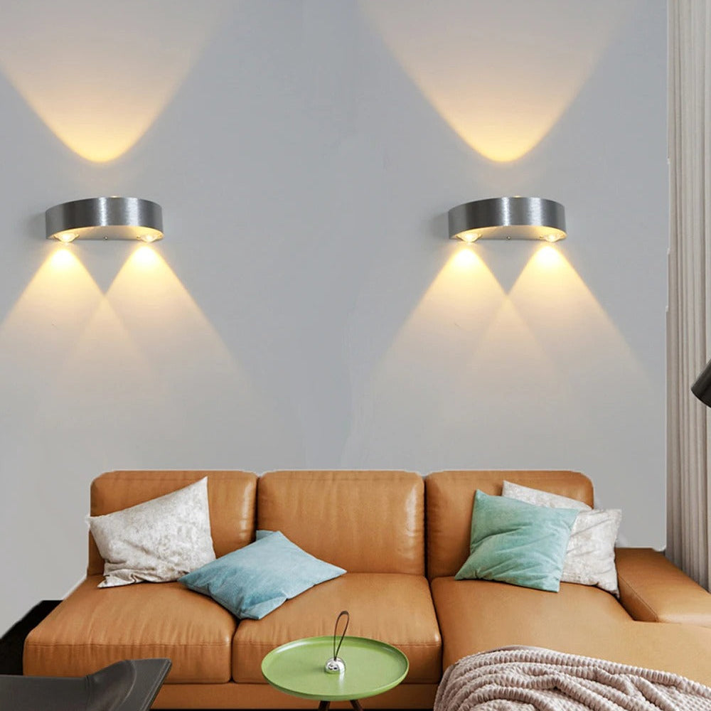 Kamon - Modern Semicircular Metallic Indoor Wall Lamp