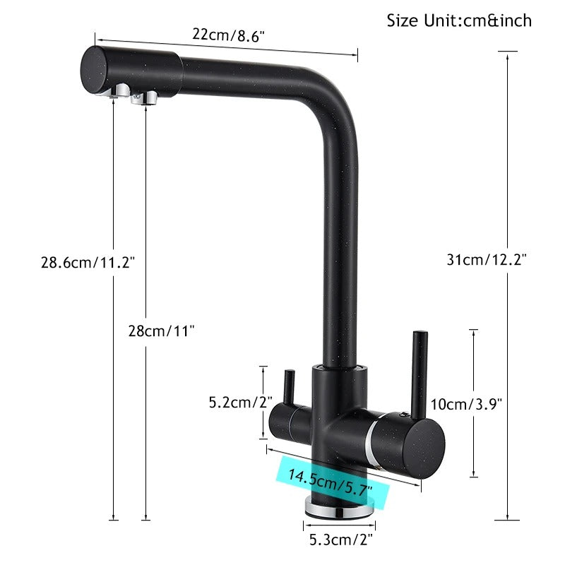 Matthias - Double Lever Double Hole Rotatable Tap