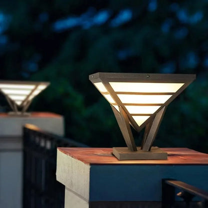 Leonel - Pyramid Pillar Outdoor Light