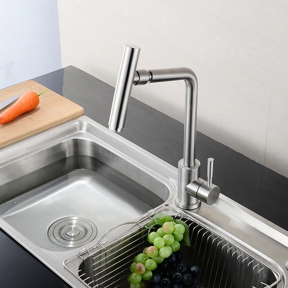 Pedro - 360 Swivel Hot/Cold Mixer Stainless Steel Kitchen Tap