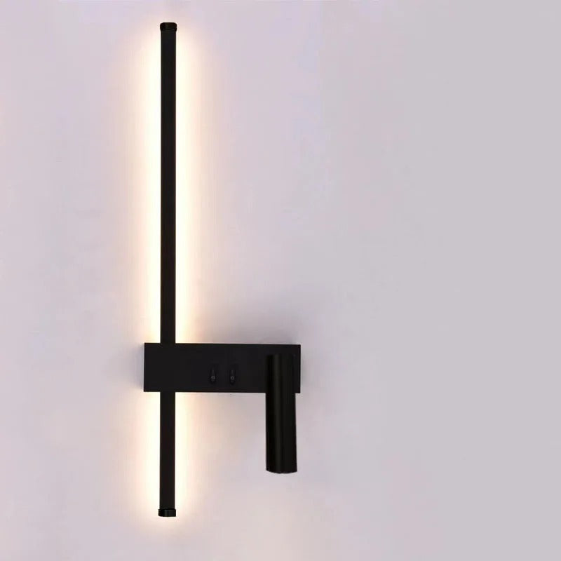 Goebel - Switch-Controlled Modern Black & Gold Dual Reading Wall Light