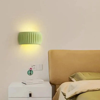 Ziazan - Nordic Half Cylinder Up/Down Patterned Wall Light