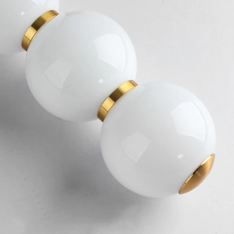 Messiah - String Glass Multi Milk Ball Gold Ceiling Light