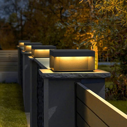 Redd - Black Square Solar Powered Outdoor Light Box