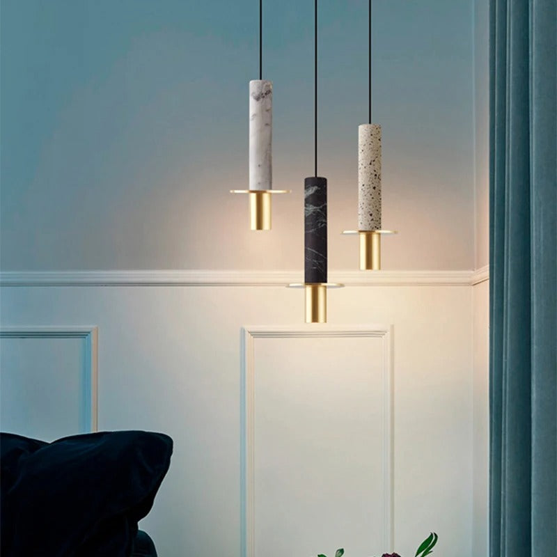 Nora - Modern Candle Style Gold Body Hanging Ceiling Pendant Light